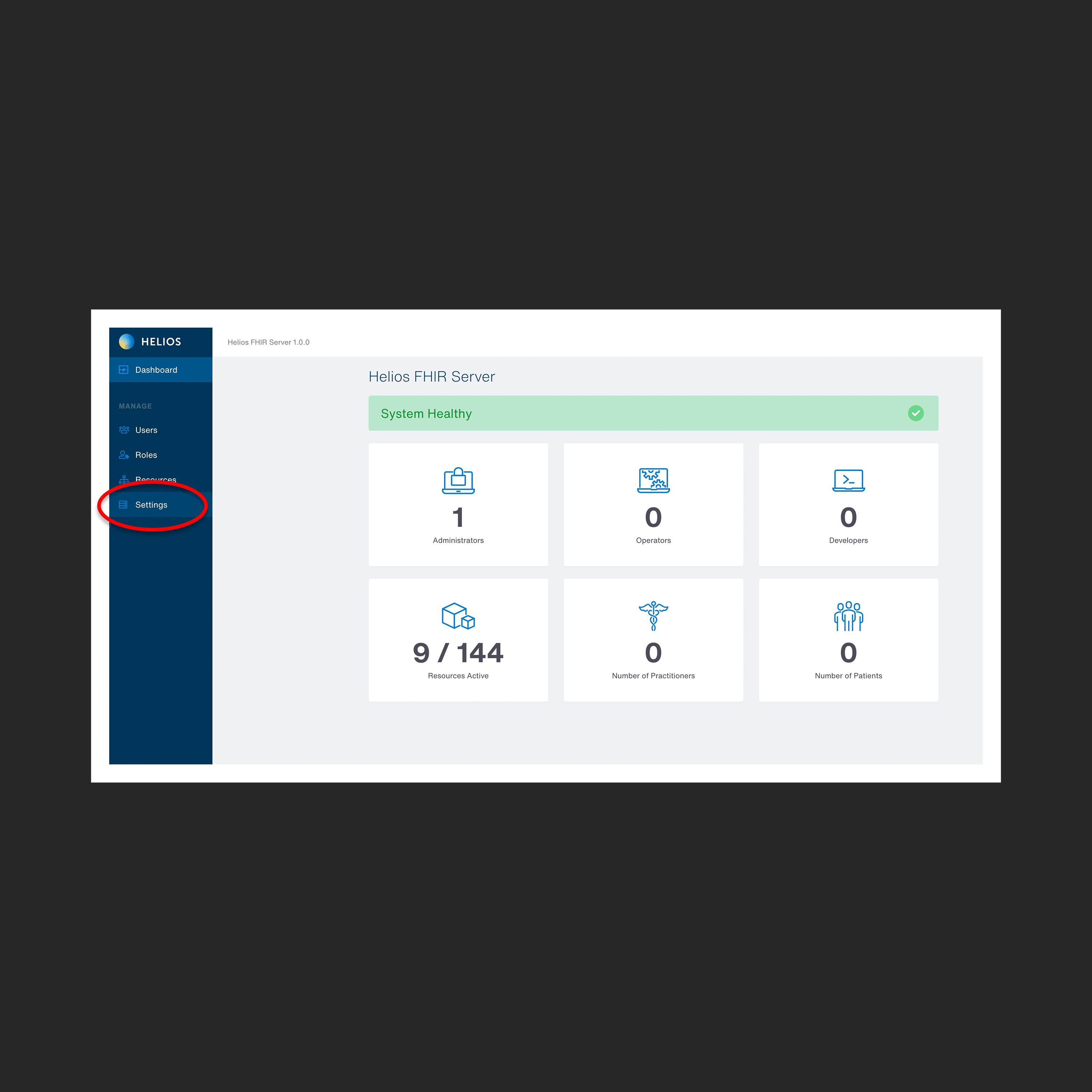 HFS Dashboard Screenshot